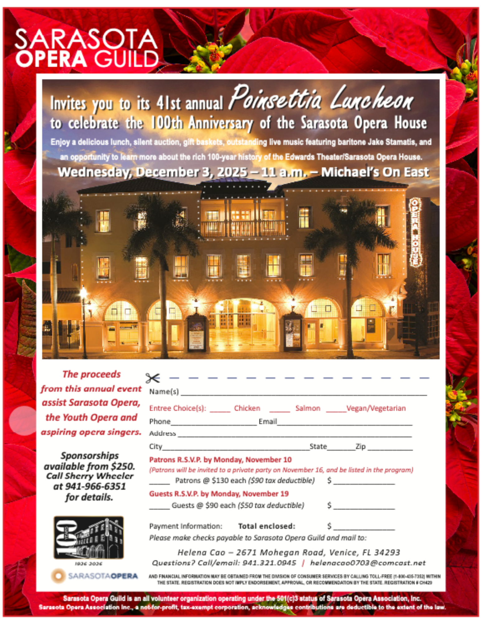 41st Annual Poinsettia Luncheon Flyer