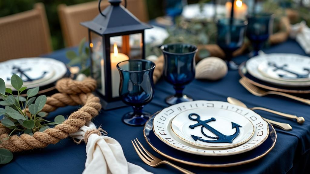 Moonlight and Melodies Dinner table setting
