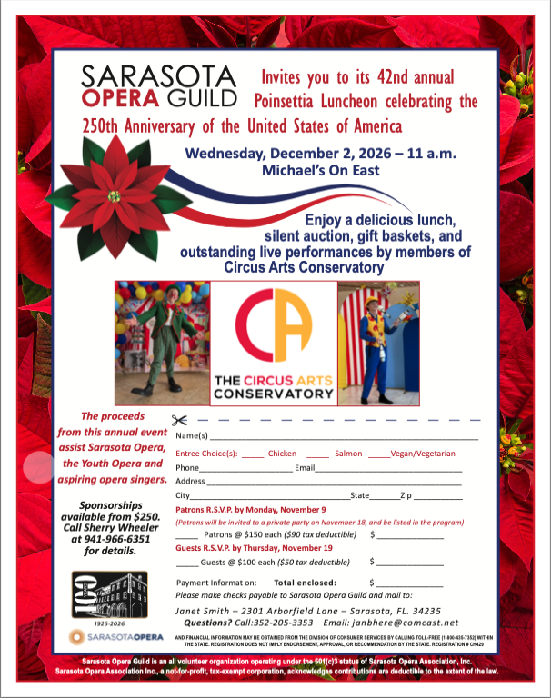 42nd annual OPERA GUILD Poinsettia Luncheon
