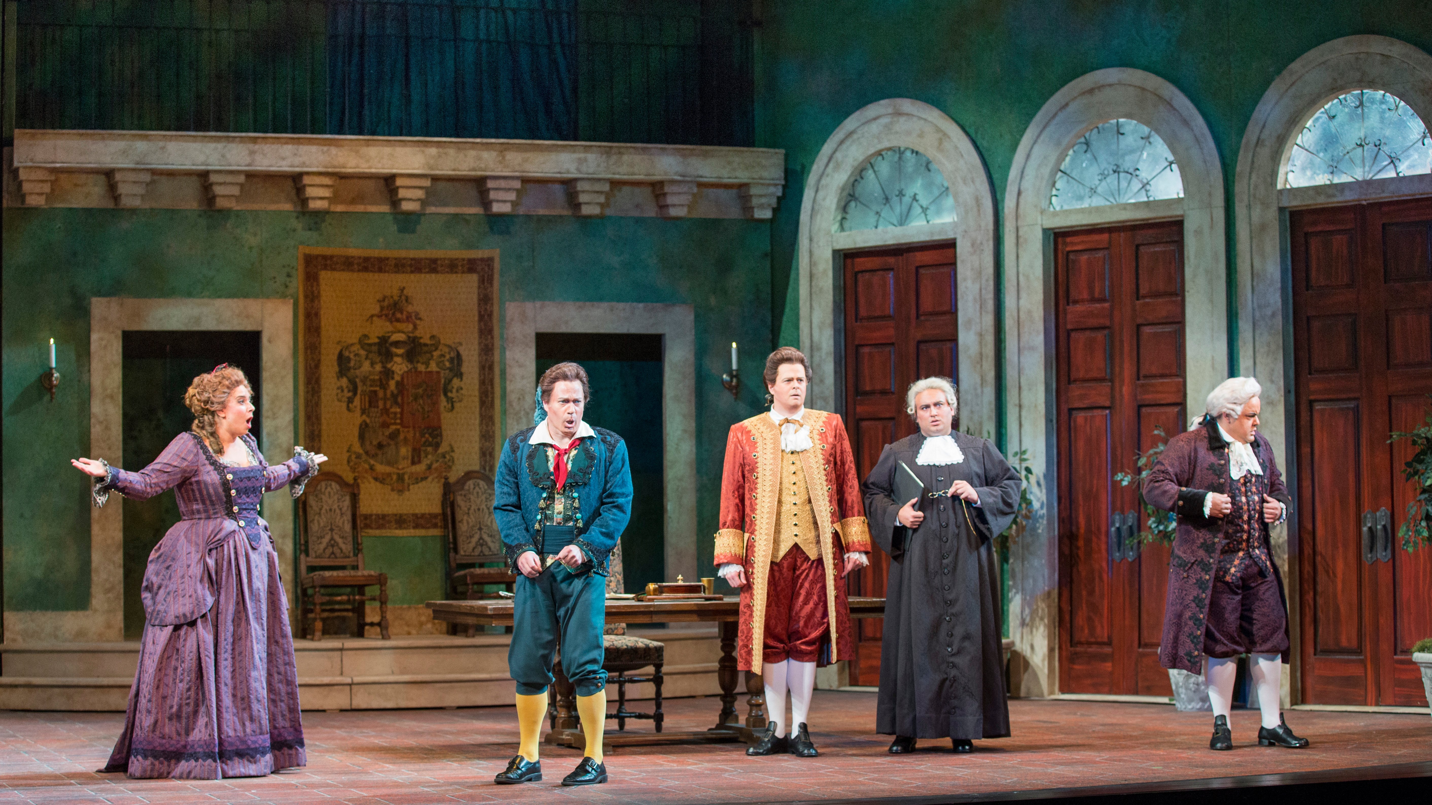 Marcellina tries to trap Figaro into Marriage